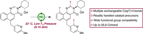 Site-Selective Nickel-Catalyzed Hydrogen Isotope Exchange in N-Heterocycles and Its Application to the Tritiation of Pharmaceuticals