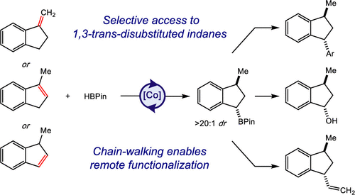 Remote, Diastereoselective Cobalt-Catalyzed Alkene Isomerization-Hydroboration: Access to Stereodefined 1,3-Difunctionalized Indanes