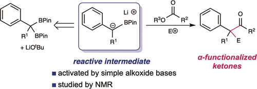 Ketone Synthesis from Benzyldiboronates and Esters: Leveraging alpha-Boryl Carbanions for Carbon–Carbon Bond Formation